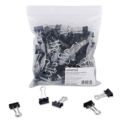 Universal Small Binder Clips Black/Silver, 144 Each (10200VP) - Image 1