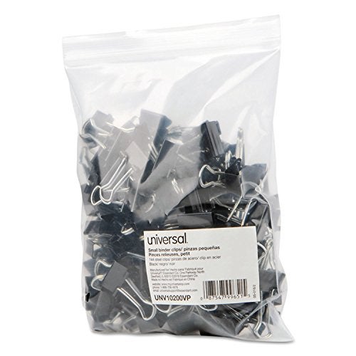 Universal Small Binder Clips Black/Silver, 144 Each (10200VP) - Image 4
