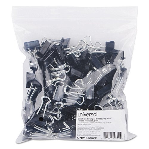 Universal Small Binder Clips Black/Silver, 144 Each (10200VP) - Image 3