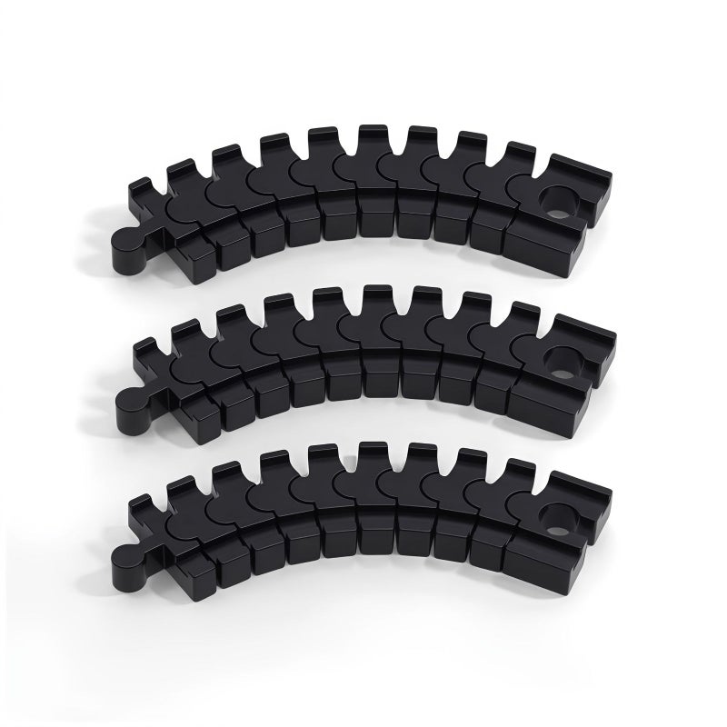 3pcs Deformable Track Connector Train Rail Adapter Set Folding Adjustable Length Made Of ABS - Image 1