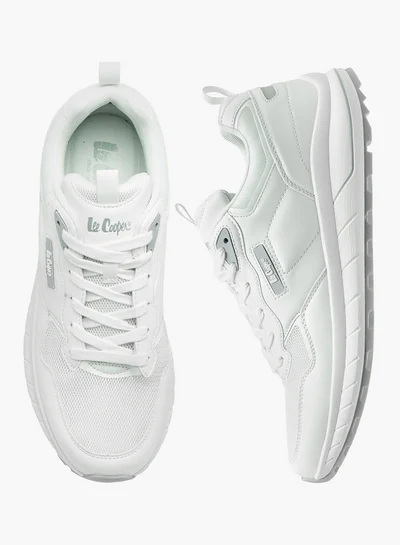 لي كوبر Men's Panelled Lace-Up Low Ankle Sneakers with Pull Tabs