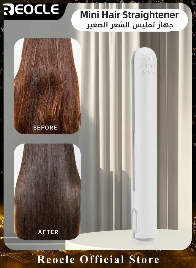 REOCLE 2-in-1 Mini USB Hair Straightener & Curler Portable Hair Straightener for Straightening & Curling Fast Heating Hair Styler for Travel & Home Use - Image 1