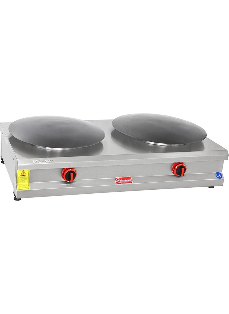 Himaksan Industrial LPG Cylinder Double 55 Counter Top Pancake Cooker 