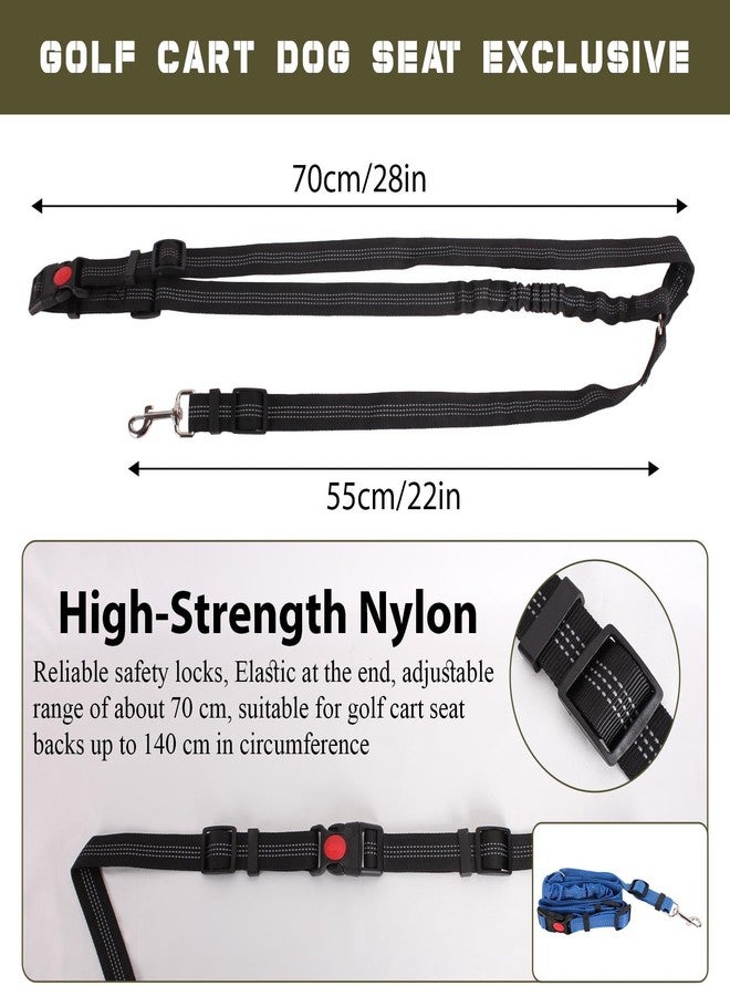 Hezaosth 2 Pack Dog Seat Belt Tether for Golf Cart, Pet Dog Seat Belt Harness for Car, Adjustable Golf Dog Collar Leash for Golf Cart Pet Safety Protection to Prevent Accidental Injury - Image 2