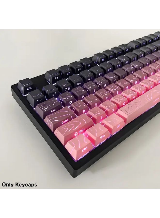 Jaycomia 4.0 Cherry Pbt Double Shot Backlit Keycaps For Gaming Mechanical Keyboards Black Berry Magnetic Topographic Design - Image 1