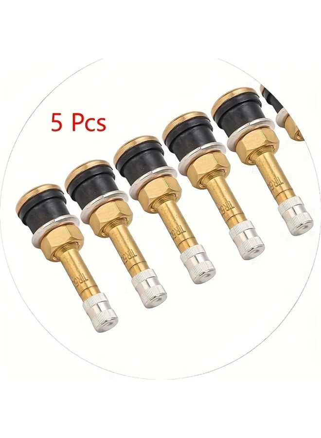 TR500 10Pcs Truck Valve Stem Straight Brass Heavy Duty Clamp For Tubeless Trailer Wheel Rims 0.625 Inch 15.87mm Diameter - Image 4