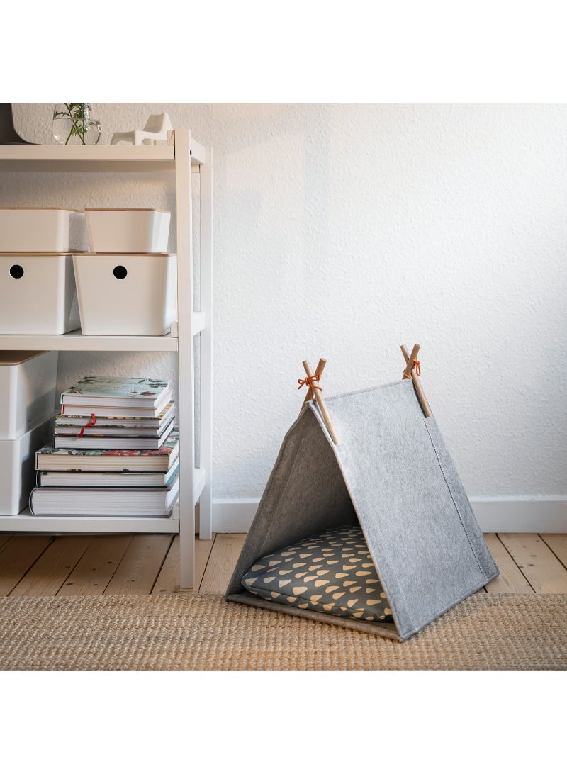 Cat house, grey/felt - Image 2