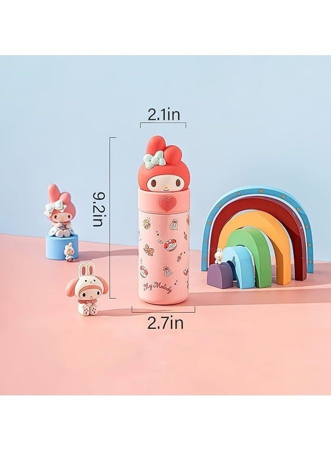 GGEROU Kids Water Bottle Insulated Stainless Steel Reusable Tumbler for Toddlers Boys Girls Cartoon Vacuum Thermos Cup Womens Water Bottles for Hot or Cold Drinks Travel School Home 350ml - Image 3