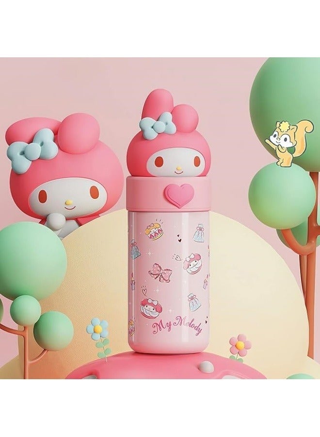 GGEROU Kids Water Bottle Insulated Stainless Steel Reusable Tumbler for Toddlers Boys Girls Cartoon Vacuum Thermos Cup Womens Water Bottles for Hot or Cold Drinks Travel School Home 350ml - Image 5