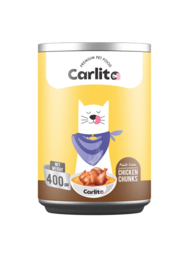 CARLITO ADULT CATS WET FOOD WITH CHICKEN CHUNKS 400 GM
