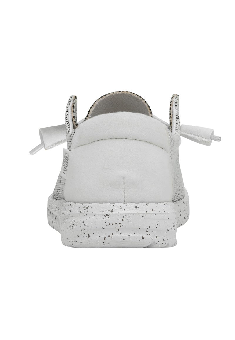 Hey Dude Women's Wendy Sox Stone White Size 8 | Women’s Shoes | Women’s Lace Up Loafers | Comfortable & Light-Weight - Image 3