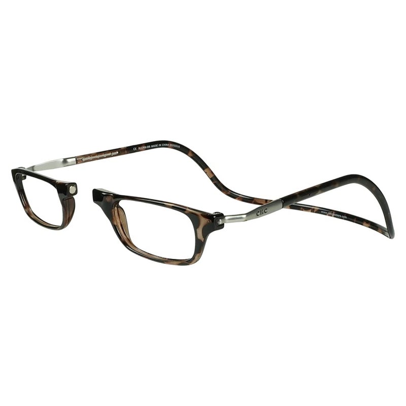 CliC Magnetic Reading Glasses Computer Readers Replaceable Lens Original Long ML Tortoise 200 Magnification
