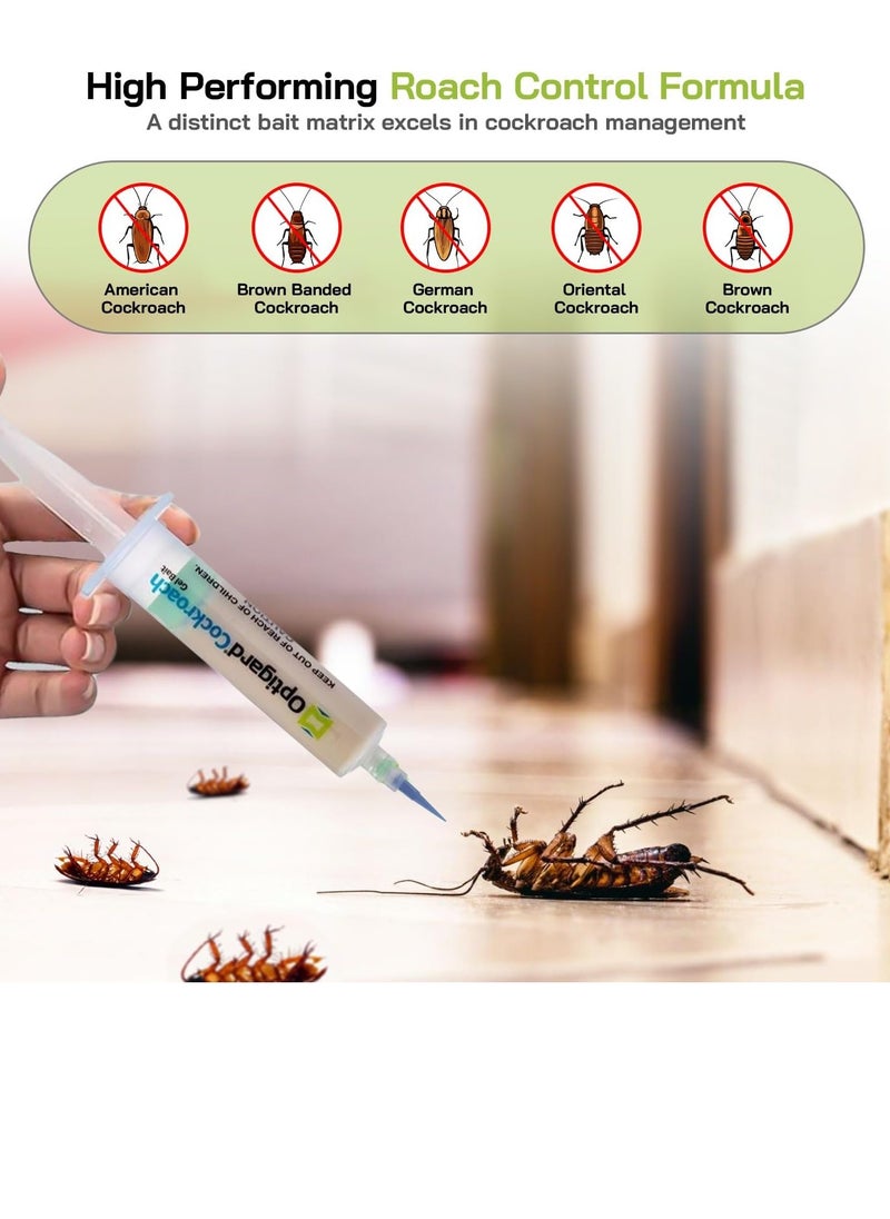 syngenta - Opti-Gard Cockroach Gel With Two Premium Rubber Tipped Plungers - Roach Killer Indoor infestation - Prevent All Cockroach Species - Image 1
