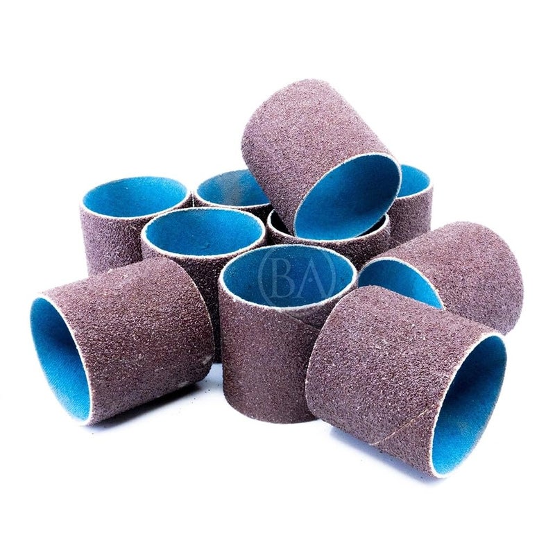 Benchmark Abrasives 2" x 2" Aluminum Oxide Sanding Bands, Spiral Bands Rotary Sander Attachment for Drill & Die Grinder, Metal Polishing, Sanders for Woodworking - Sander Tool (10 Pack), 120 Grit - Image 1