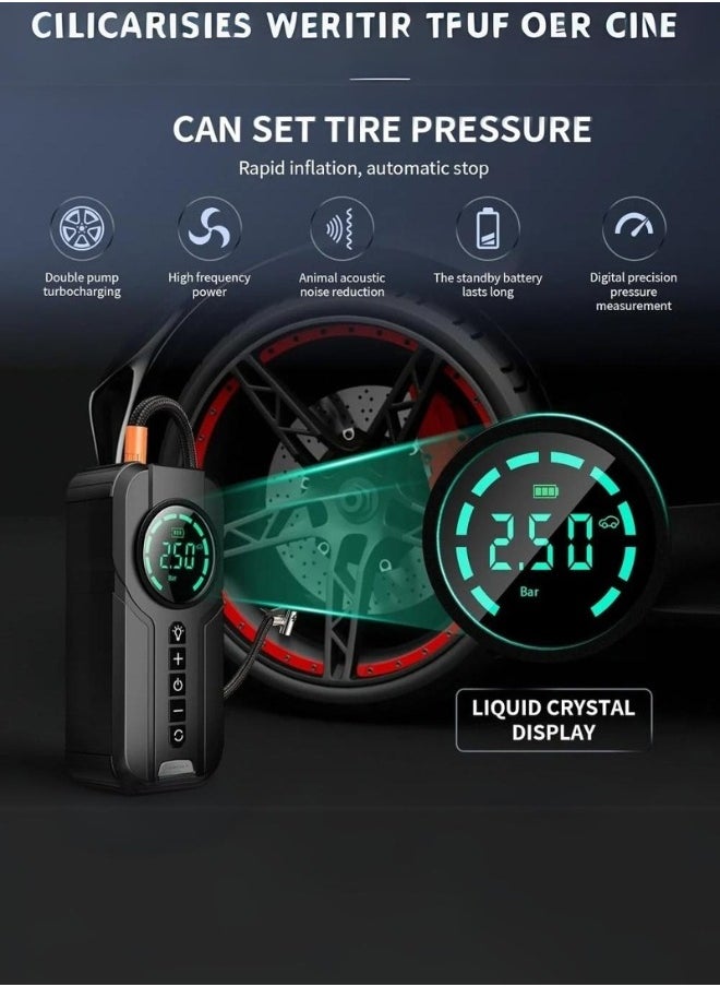 Denx - Denx DX414 6000 mAh portable car starter battery with built-in air blower - Image 1