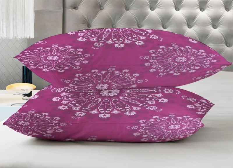 RD TREND® Glace Cotton Assorted Pillow Cover Set of 4 (8 Pcs) – Premium 210 TC, Standard Size 18"x28" | Soft & Breathable Floral Printed Design for Bedroom |Multi 1 - Image 3