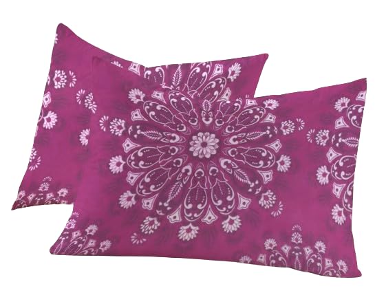 RD TREND® Glace Cotton Assorted Pillow Cover Set of 4 (8 Pcs) – Premium 210 TC, Standard Size 18"x28" | Soft & Breathable Floral Printed Design for Bedroom |Multi 1 - Image 2