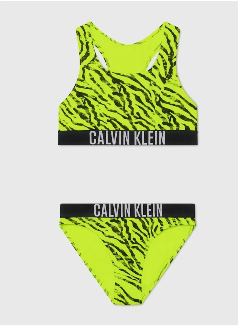 CALVIN KLEIN Kids Logo Bralette Bikini Set