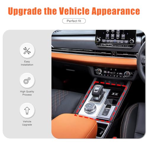 Qiosreui Gear Shift Panel Cover Trim for Mitsubishi Outlander 2022-2025 PHEV Accessories Center Console Panel Wrap Cover Sticker Central Control Gear Shifter Console Anti-Scratch Panel Protector Frame - Image 2