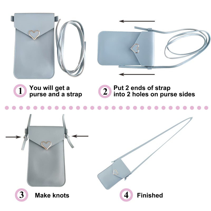Small Crossbody Cell Phone Purse For Women, Touch Screen Bag With Credit Card Slots Girls, Mini Wallet Handbag Pouch Clutch - Image 5
