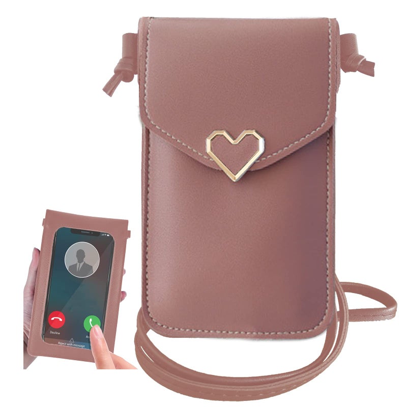 Small Crossbody Cell Phone Purse For Women, Touch Screen Bag With Credit Card Slots Girls, Mini Wallet Handbag Pouch Clutch - Image 1