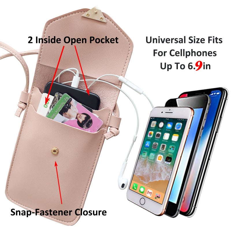 Small Crossbody Cell Phone Purse For Women, Touch Screen Bag With Credit Card Slots Girls, Mini Wallet Handbag Pouch Clutch - Image 4
