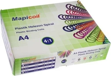 MAPi coil 4:1 Plastic Screw Spiral 22 mm Transparent 50 Pieces