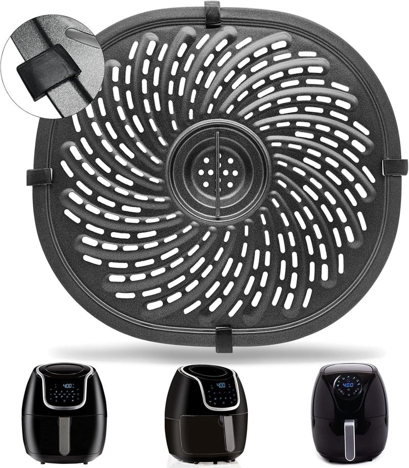 GXF إكسسوارات مقلاة الهواء لموديل PowerXL Vortex (سعة 7 لترات)، مصنوعة من الفولاذ المقاوم للصدأ، طبقة غير لاصقة، صالحة للغسل في الغسالة الأوتوماتيكية. - Image 1