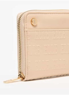 ELLE Women Monogram Embossed Wallet with Zip Closure  - Image 3