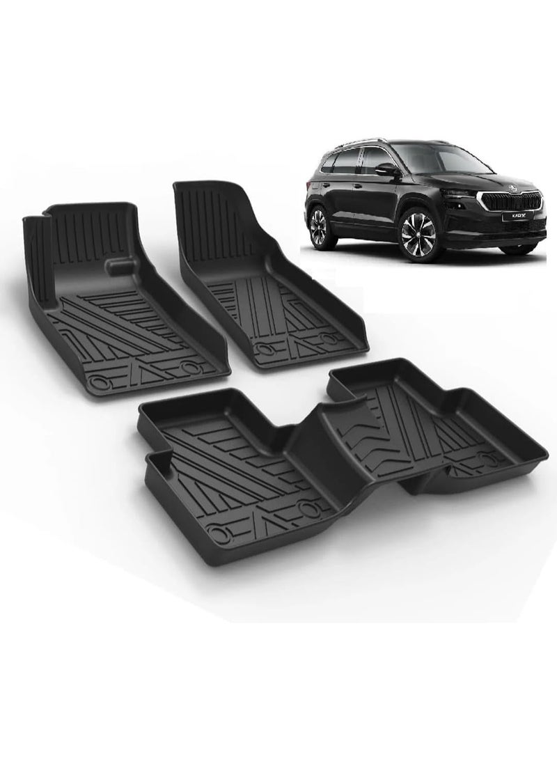 Premium TPE car floor mats - custom "laser" cut for complete protection, durable, water and odor resistant complete set for modern SUVs and crossovers - Image 1