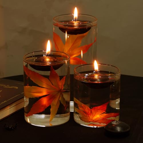 ishua 20 Pcs Floating Candles Centerpieces, 1.5 Inch Unscented Floating Candles Small Decoration for Valentine's Day, Thanksgiving, Wedding and Home Decor - Image 4
