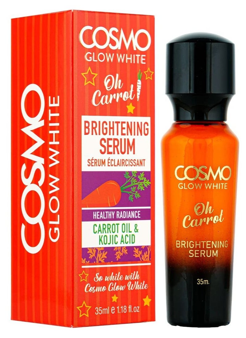 COSMO Cosmo Glow White Brightening Serum 35ml, Healthy Radiance, Carrot Oil & Kojic Acid, Nourishes & Revitalizes Dull Skin, For Unisex  - Image 2