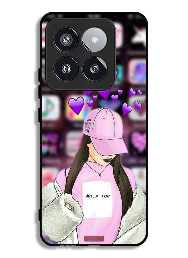 Tolwak Xiaomi 14 Pro Protective Case Cover Anti Social Club  - Image 1
