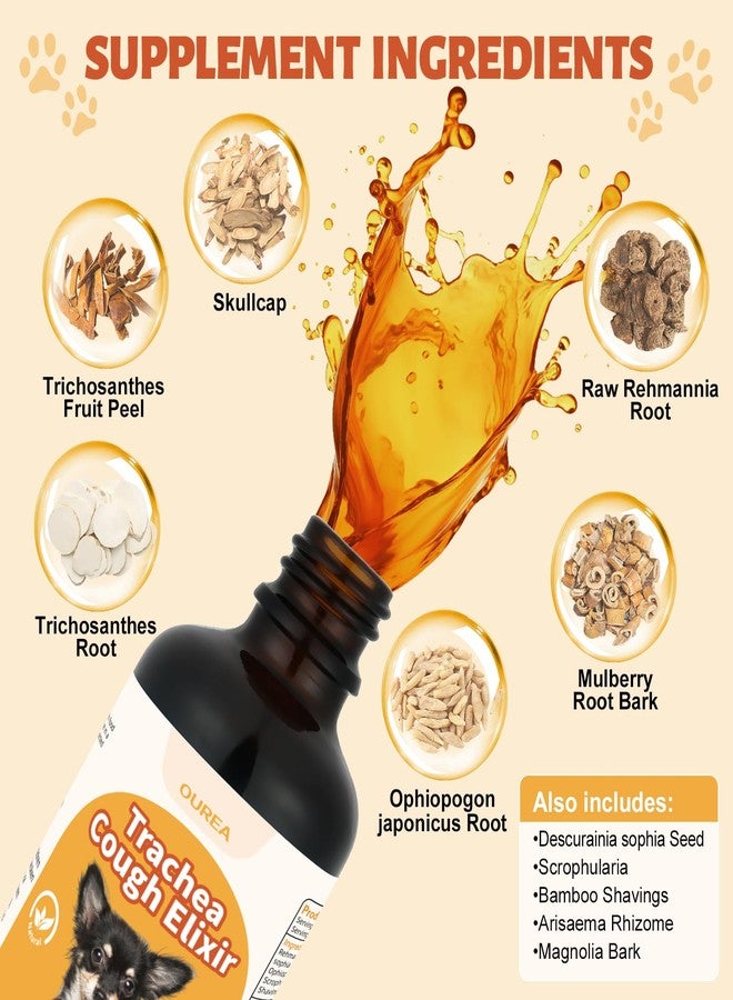 Yakucho Collapsed Trachea Treatment for Dogs, Dog Cough Treatment, Trachea Cough Elixir, Natural Herbs Help Dogs Breathe Smoothly and Support Tracheal & Respiratory Health - 59mL - Image 4