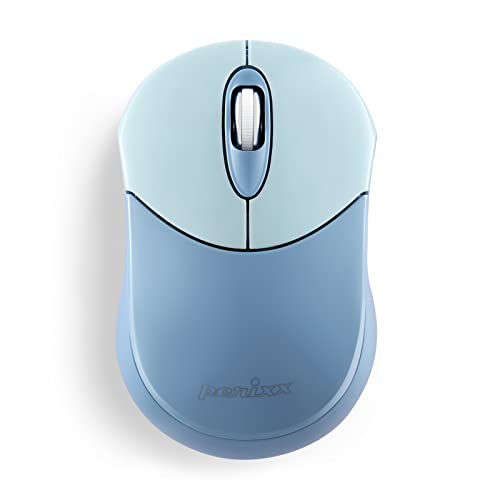 Perixx PERIMICE802BL Wireless Bluetooth Mouse Portable Design Compatible with Windows iOS and Android PC Laptop Tablet and Smartphone Blue 12142 - Image 1