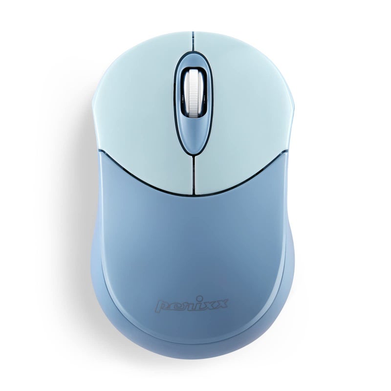 Perixx PERIMICE802BL Wireless Bluetooth Mouse Portable Design Compatible with Windows iOS and Android PC Laptop Tablet and Smartphone Blue 12142 - Image 2
