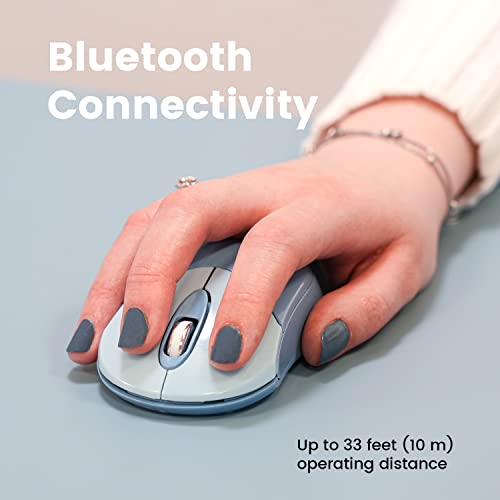 Perixx PERIMICE802BL Wireless Bluetooth Mouse Portable Design Compatible with Windows iOS and Android PC Laptop Tablet and Smartphone Blue 12142 - Image 3