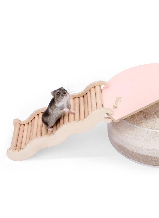 Niteangel - Niteangel Hamster Climbing Toy Wooden Ladder Bridge for Hamsters Gerbils Mice and Small Animals (Medium - 8.26'' L) - Image 1