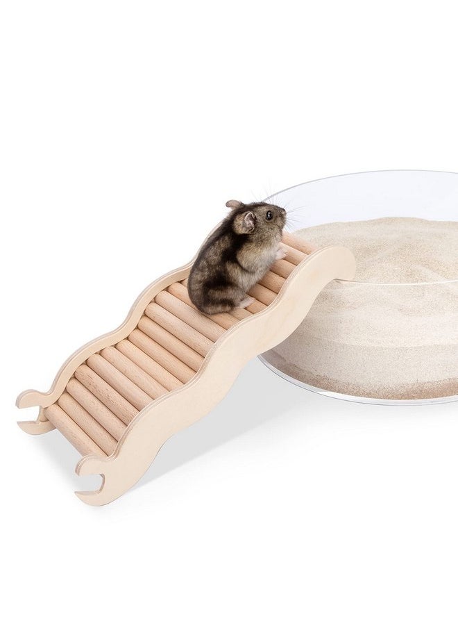 Niteangel - Niteangel Hamster Climbing Toy Wooden Ladder Bridge for Hamsters Gerbils Mice and Small Animals (Medium - 8.26'' L) - Image 1