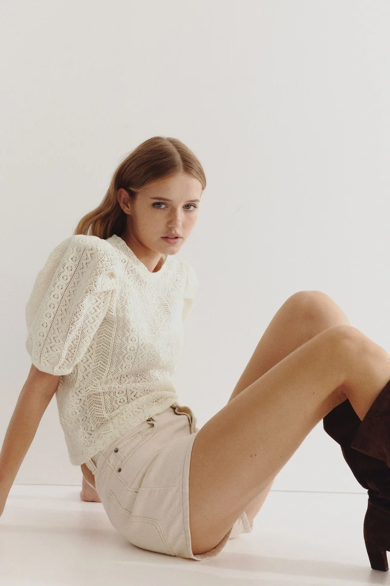 H&M Puff-sleeve top