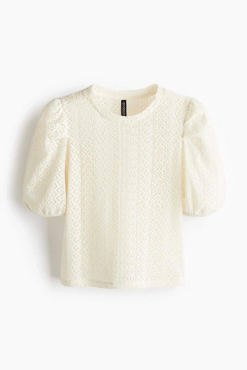 H&M Puff-sleeve top