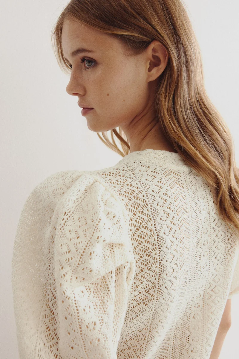 H&M Puff-sleeve top