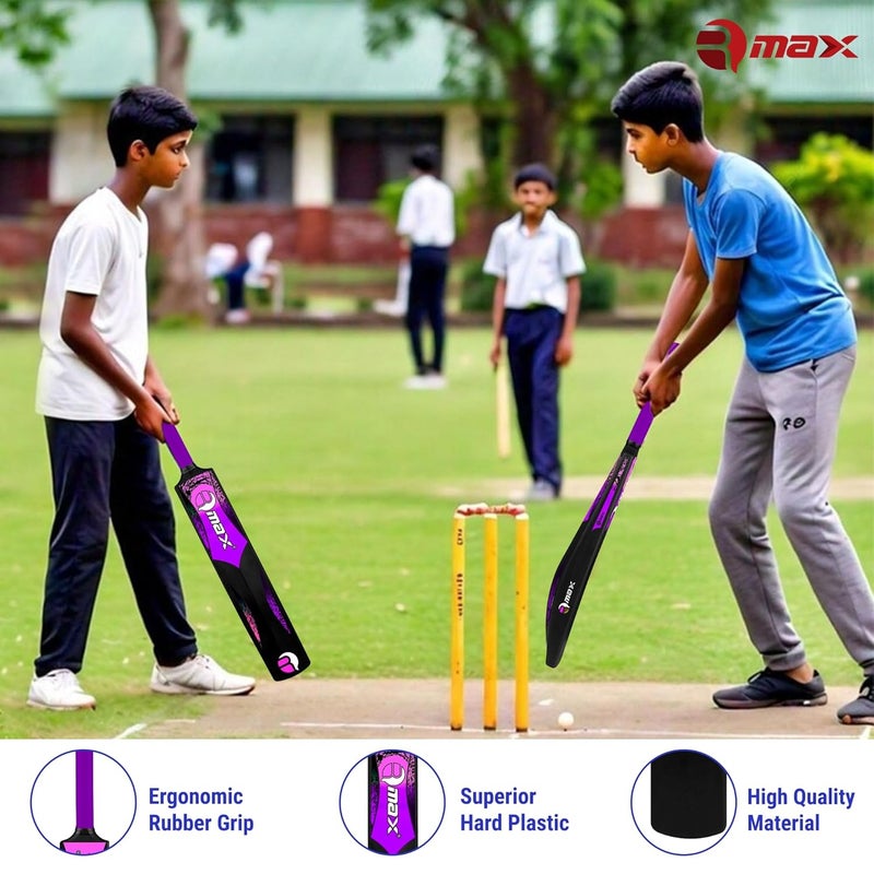 RMAX Gully Durable Lightweight Plastic Cricket Bat for All-Age Play – Perfect for Backyard Games, Beach Cricket, and Training Sessions (Pink) - Image 4