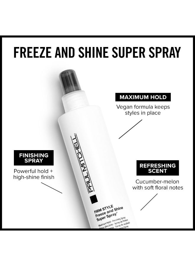 Paul Mitchell Freeze and Shine Super Hairspray, Maximum Hold, Shiny Finish Hairspray, For Coarse Hair   16.9 Fl Oz (Pack of 1) - Image 3