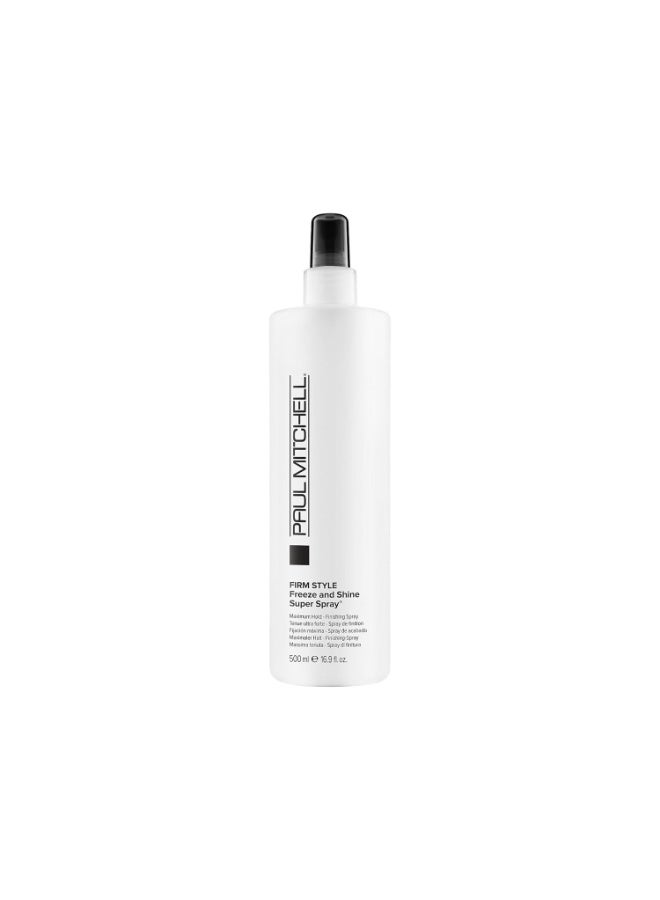 Paul Mitchell Freeze and Shine Super Hairspray, Maximum Hold, Shiny Finish Hairspray, For Coarse Hair   16.9 Fl Oz (Pack of 1) - Image 1