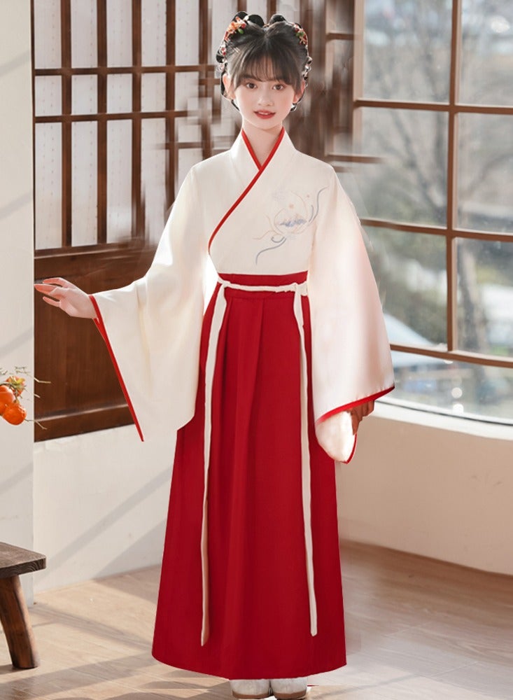 ليانانر فستان هانفو صيني تقليدي للبنات، زي غوشيو الثقافي للأطفال، فستان أنيق لأداء مسرحي لإلقاء الشعر، ملابس حفلات يوم الأطفال - Image 5