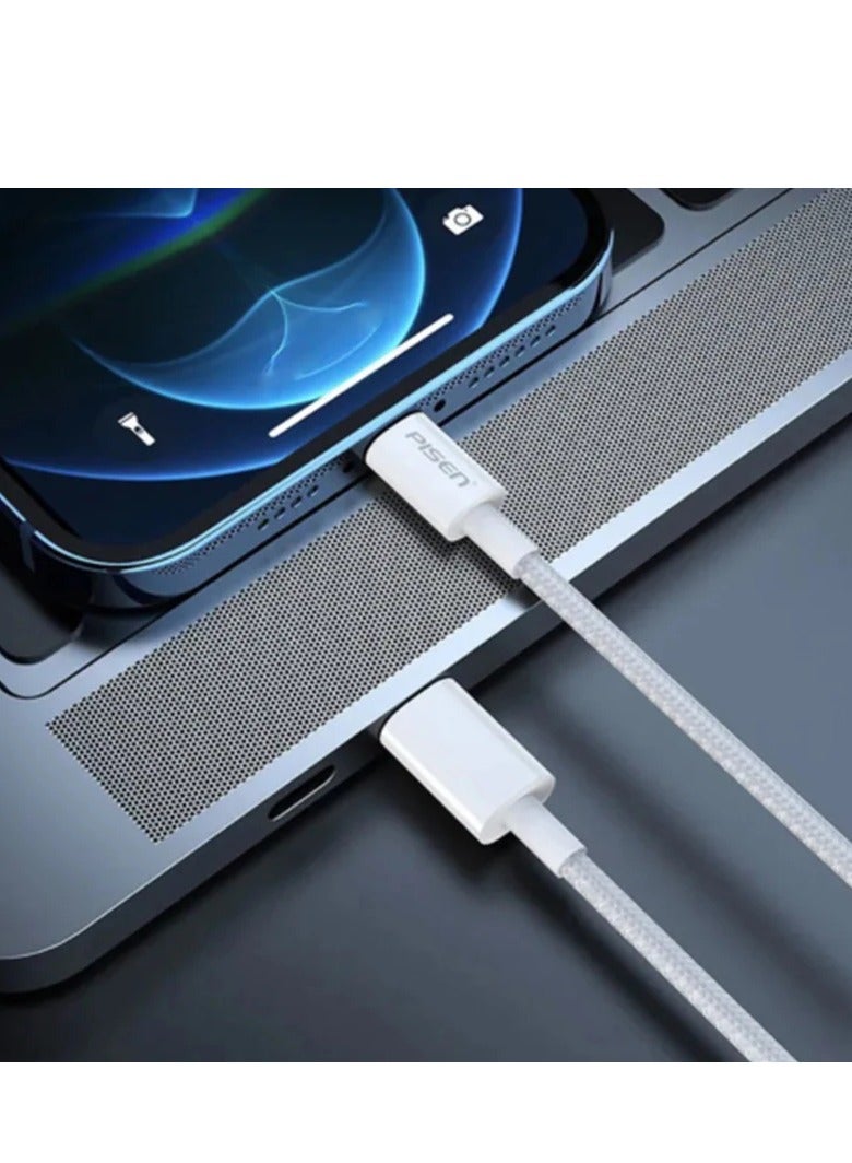 بايزن Pisen USB C to Lightning Cable (2M,2 Pack) iPhone Charging Cable MFi Certified iPhone Charger Cable Fast Charging Compatible with iPhone 14 13 12 11 Pro Max Mini XS XR X 8 7 Plus 6s - Image 2