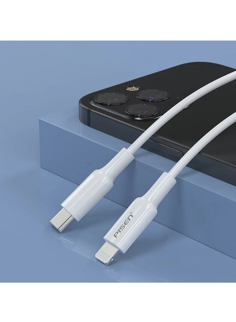 بايزن Pisen USB C to Lightning Cable (2M,2 Pack) iPhone Charging Cable MFi Certified iPhone Charger Cable Fast Charging Compatible with iPhone 14 13 12 11 Pro Max Mini XS XR X 8 7 Plus 6s - Image 3