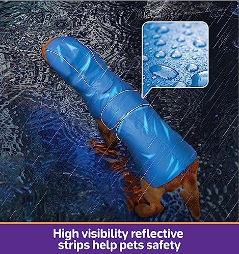 Kimee Dog Raincoat Reversible, Single Side Slicker Poncho Adjustable Waterproof Dog Rain Jacket with Leash Hole/Reflective Stripe Hooded Snowproof Windproof Clothes for Small to 3X-Large Dogs, 2XL - Image 4