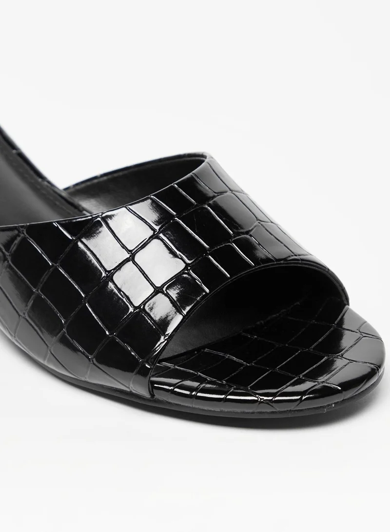 Flora Bella Textured Slip-On Sandals with Wedge Heel